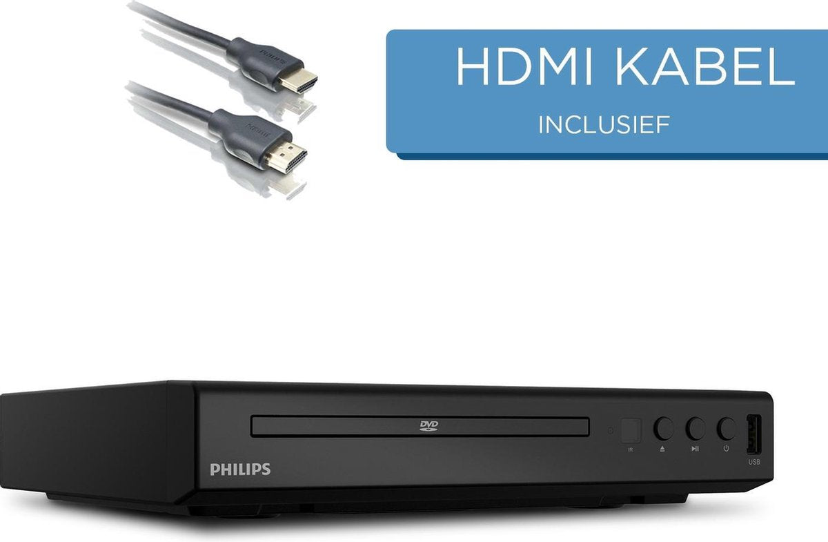Philips TAEP200 - DVD-speler (2000 series) met CD-ondersteuning - Inklusief HDMI Kabel - Zwart