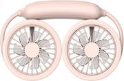 WS36S 4.5W 1200mAh Hoek verstelbaar Drie-snelheden Stille hangende nekventilator Multifunctionele handheld en desktop Kleine ventilator (roze)