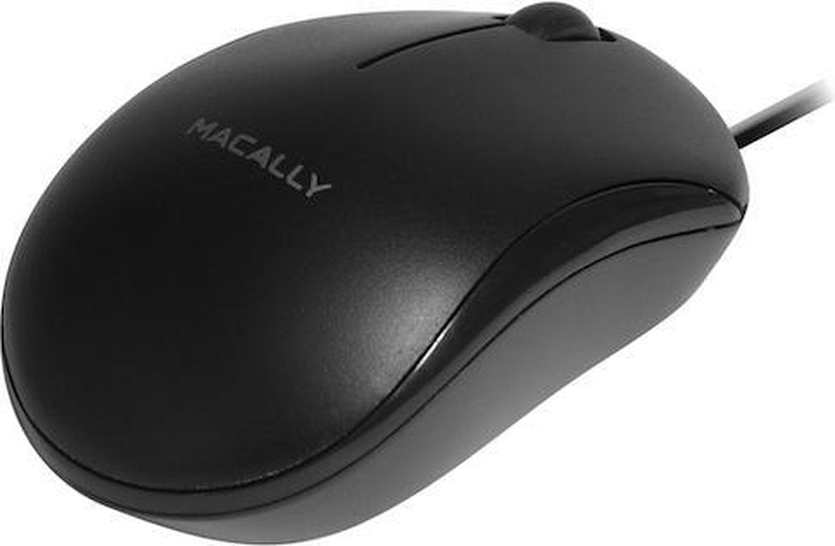 Macally QMouse-B - Optische USB muis zwart 1200DPI