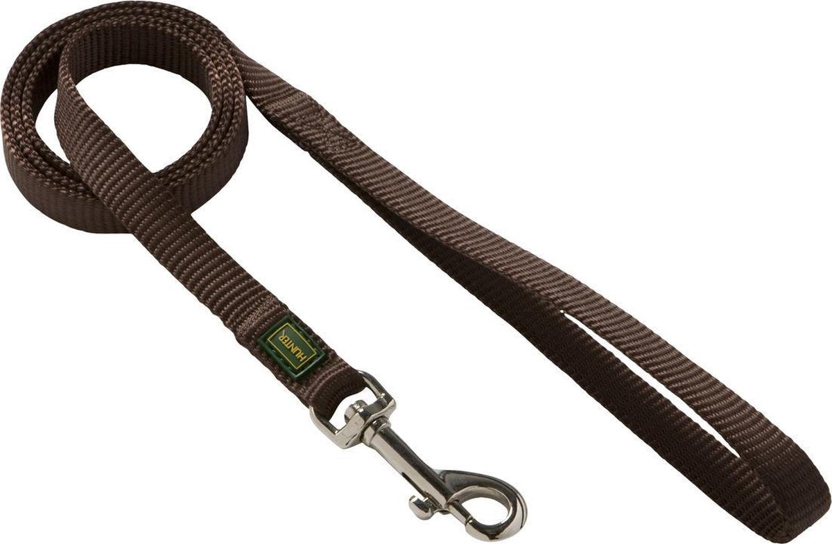 Hunter Looplijn Nylon Soft Bruin 110x1.5 cm