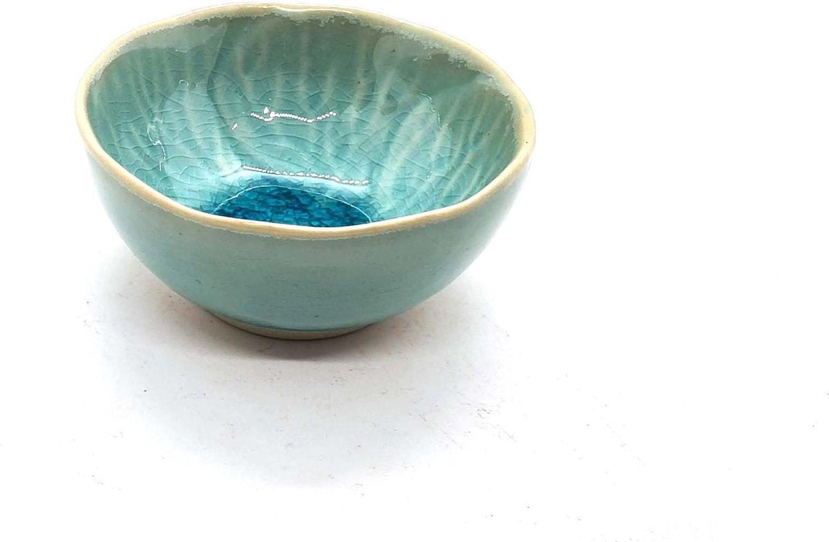 Schaaltje - Kommetje Turquoise 8.5 cm | set van 4 stuks