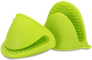 2 sets - Siliconen wanten (4 stuks). handschoen Keuken Antislip BBQ Handschoen. Set van 2 - Groen - Heble - dagaanbieding - aanbiedingen