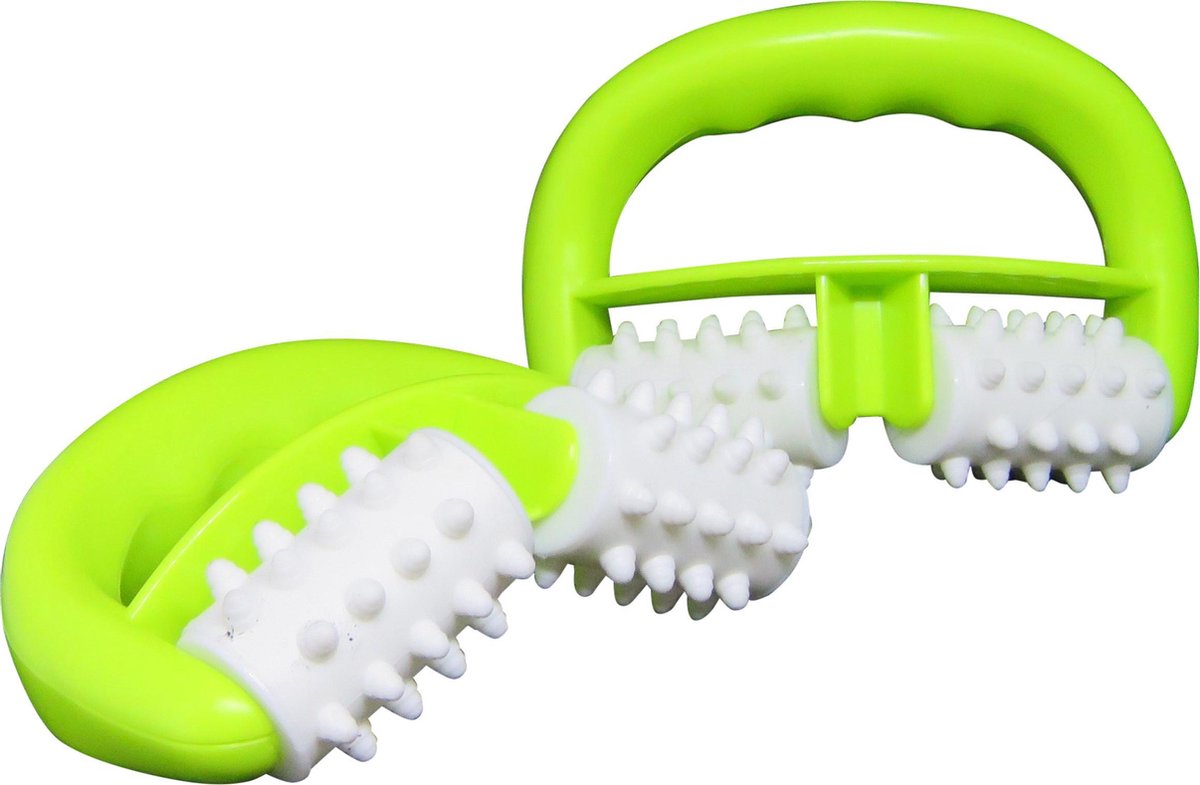 B&P  Cellulite roller - 2 stuks - massage roller  - groen - bad borstel - cellulitis apparaat – lichaams roller – derma roller - douche borstel - trigger point