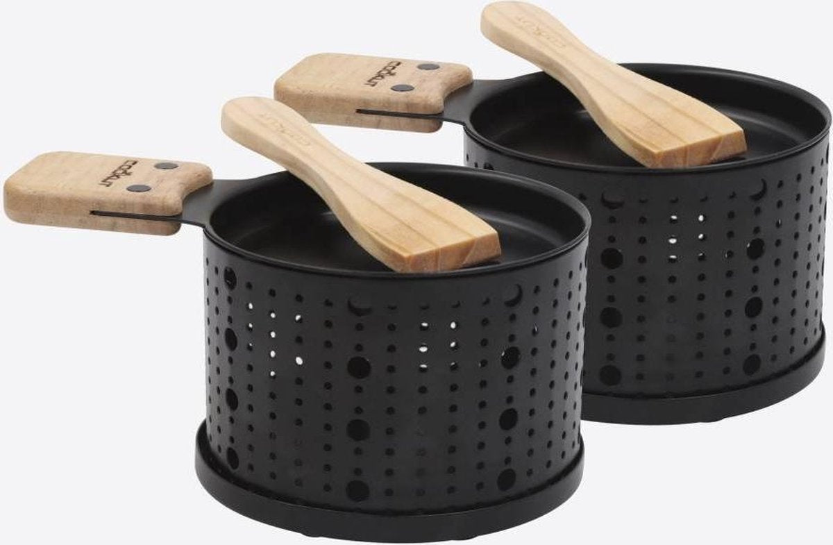 Cookut Lumi Raclette - Voor Kaas - Set voor 2 Personen - Zwart