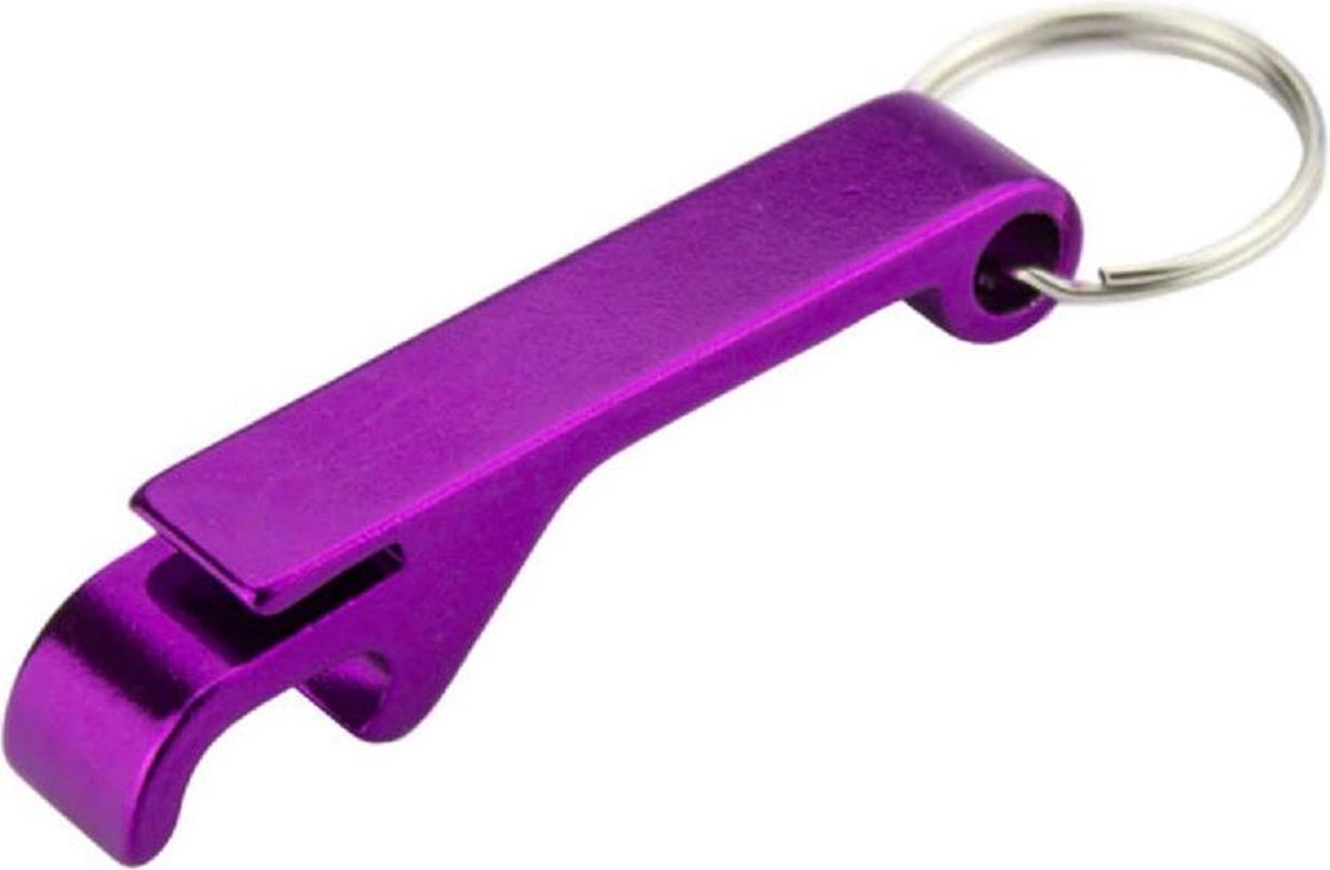 Bieropener Sleutelhanger - Flesopener - Verschillende kleuren | Kleur: Paars