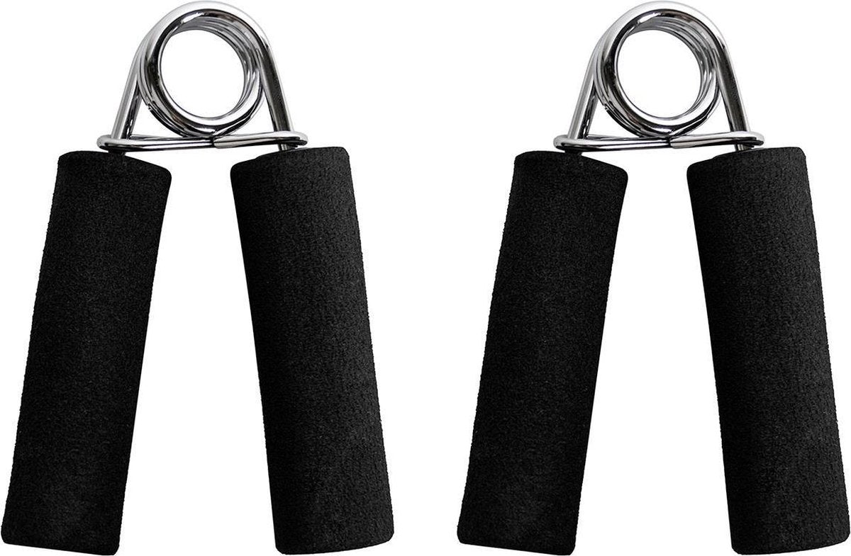 Handknijpers - VirtuFit Foam Handtrainers - 2 Stuks - Zwart