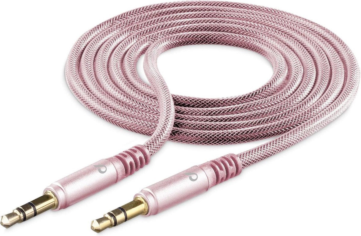 Cellularline LAAUXMUSICP 1m 3.5mm 3.5mm Roze audio kabel