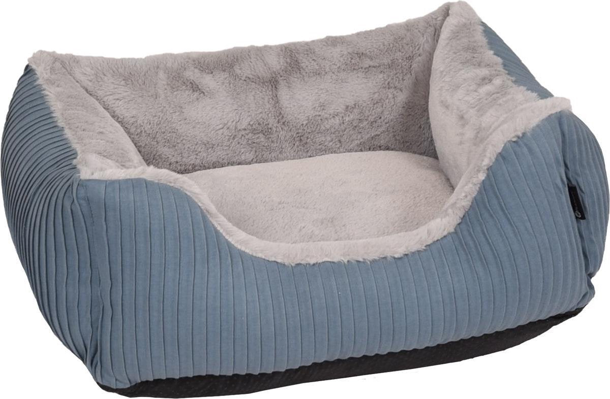 Mand faldi rechthoekig rits blauw 50x40x18 cm Flamingo