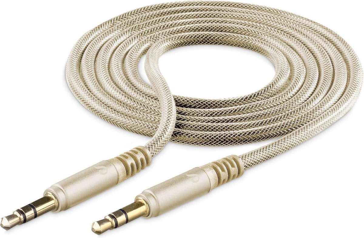 Cellularline LAAUXMUSICH 1m 3.5mm 3.5mm Goud audio kabel