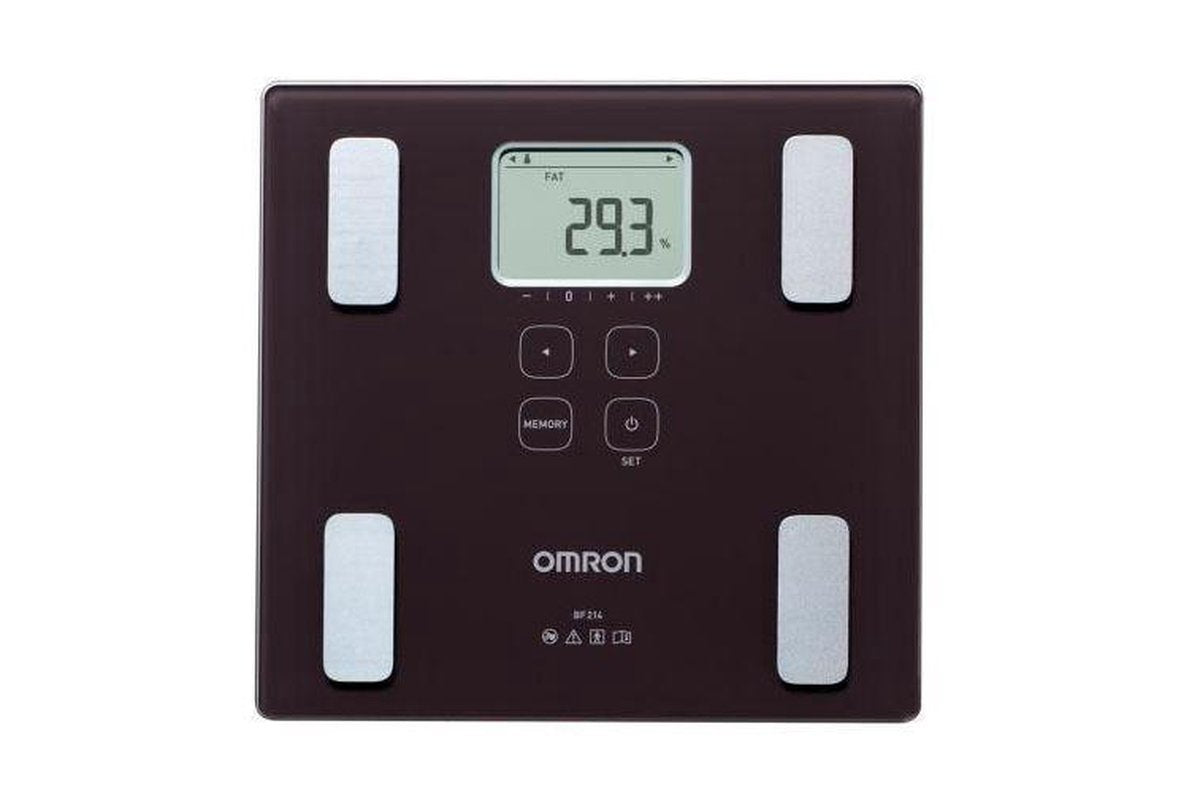 Omron Weegschalen BF214 - Personenweegschaal - Zwart/Bruin