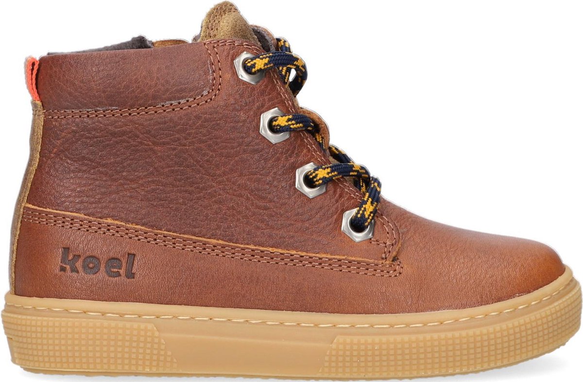 Koel4kids 03m008 Hoge sneakers - Leren Sneaker - Jongens - Cognac - Maat 27