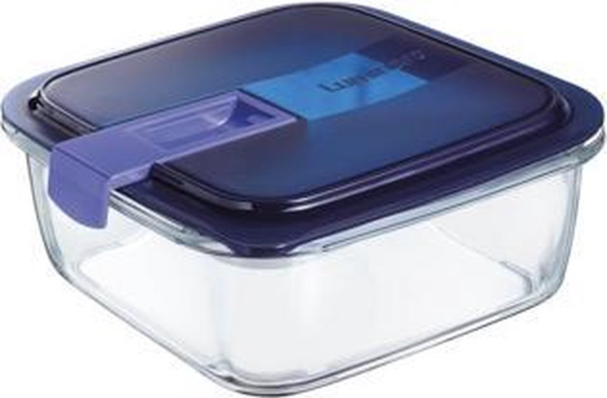 Easy Blue Box Vierkant 122clblauw Deksel