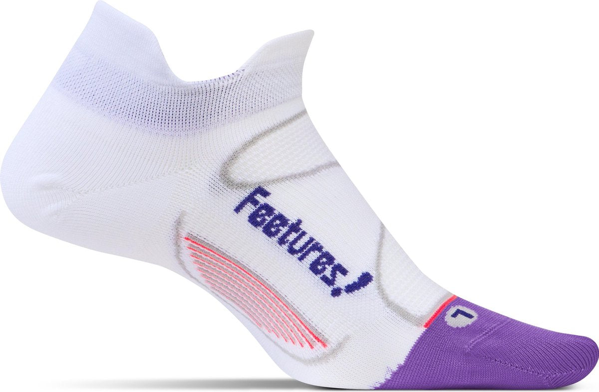 Feetures Elite Ultra Light - Dames- Hardloopsokken - Sportsokken - Wit/Paars - S