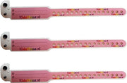 SOS polsbandjes – Set van 3 Naambandjes met kindveilige sluiting - ID bandjes – Infobandjes voor kinderen van ca. 0-6 jaar - KidsPlaza.nl – Roze