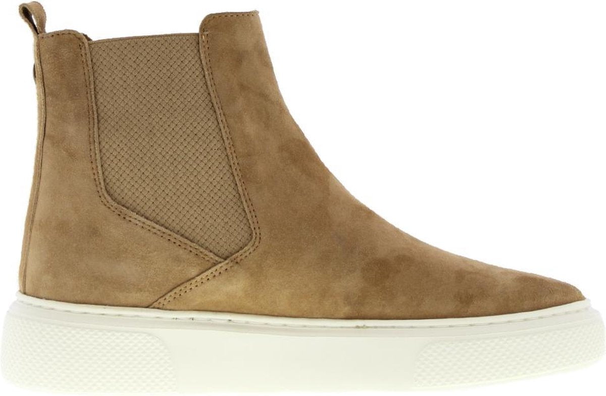Tango | Alex 11-c camel kid suede chelsea sneaker - bone white sole | Maat: 38