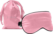SIMIA™ Premium Zijden Slaapmasker + Opbergzakje - 100% Verduisterend Oogmasker - Verstelbaar - Blinddoek - Zijdezacht - Anti-Rimpel - Cadeau Tip - Roze