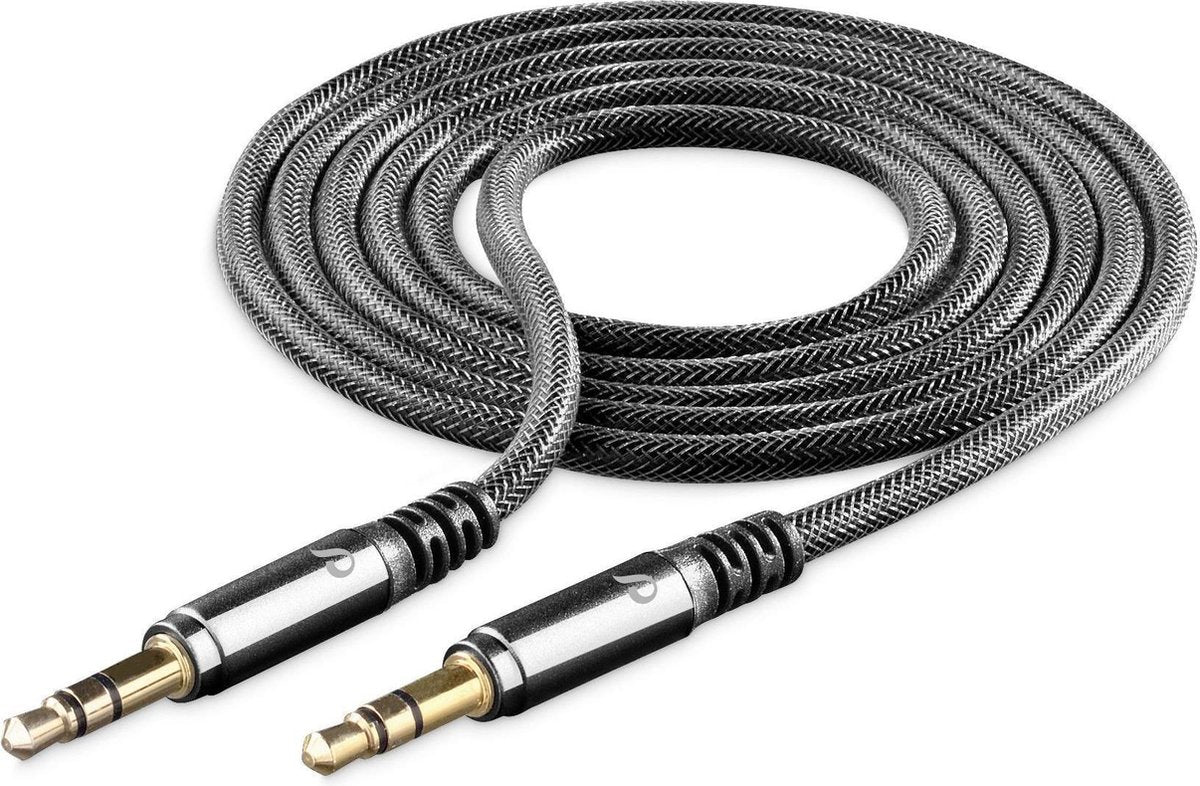 Cellularline LAAUXMUSICK 1m 3.5mm 3.5mm Zwart audio kabel