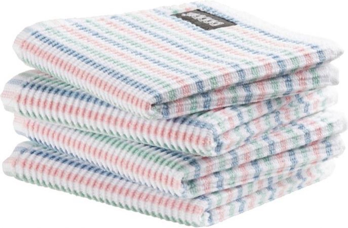 DDDDD vaatdoek Fun Clean Pastel multi (30 x 30 cm)  per 4 stuks