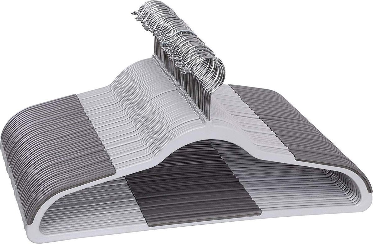 Nancy's Kledinghanger set van 50 - Anti slip - Kledinghangers van kunststof - 360º draaibaar