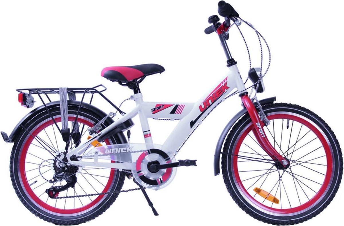 Kinderfiets Uniek Funride (V-Brake + V-Brake) J 20'' 7V Wit / Rood