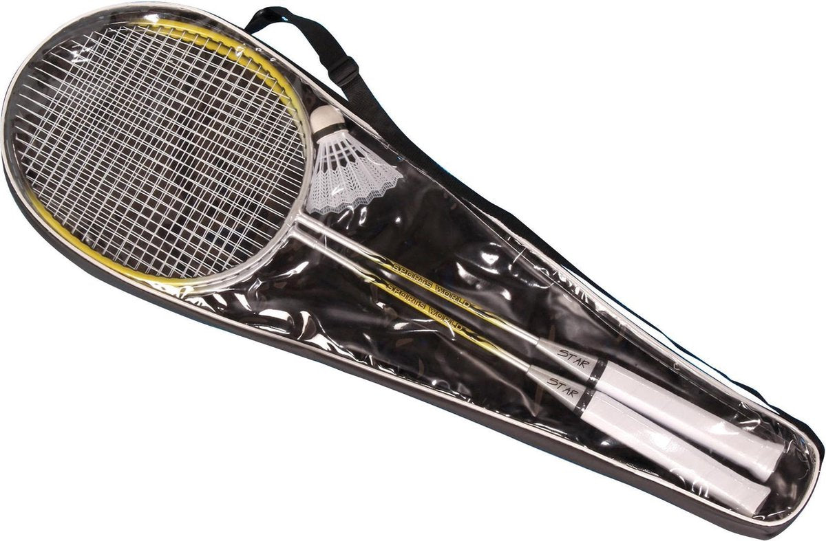 Badminton set met shuttle en draagtas - Stevige badmintonrackets - Badmintonset pro