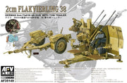AFV-Club German 2cm Flakvierling 38 AA Gun + Ammo by Mig lijm