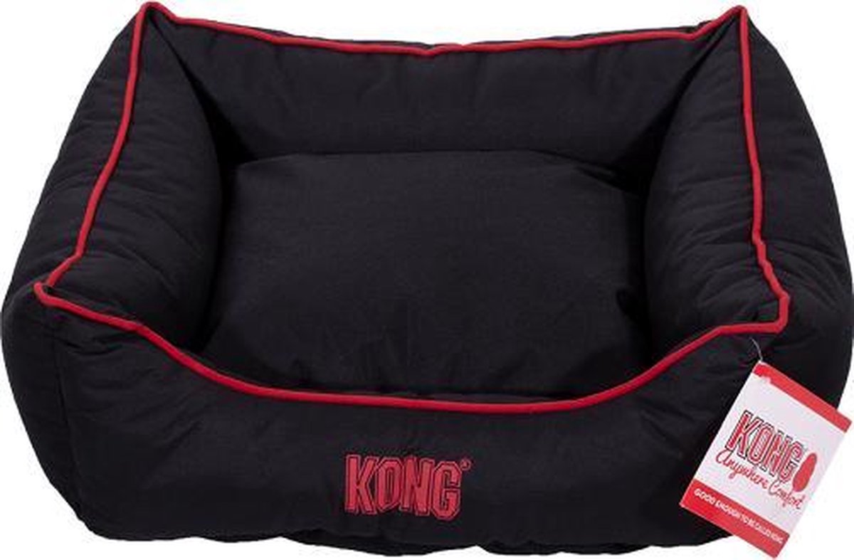 Kong Lounger Hondenmand Zwart-Rode Rand-XL