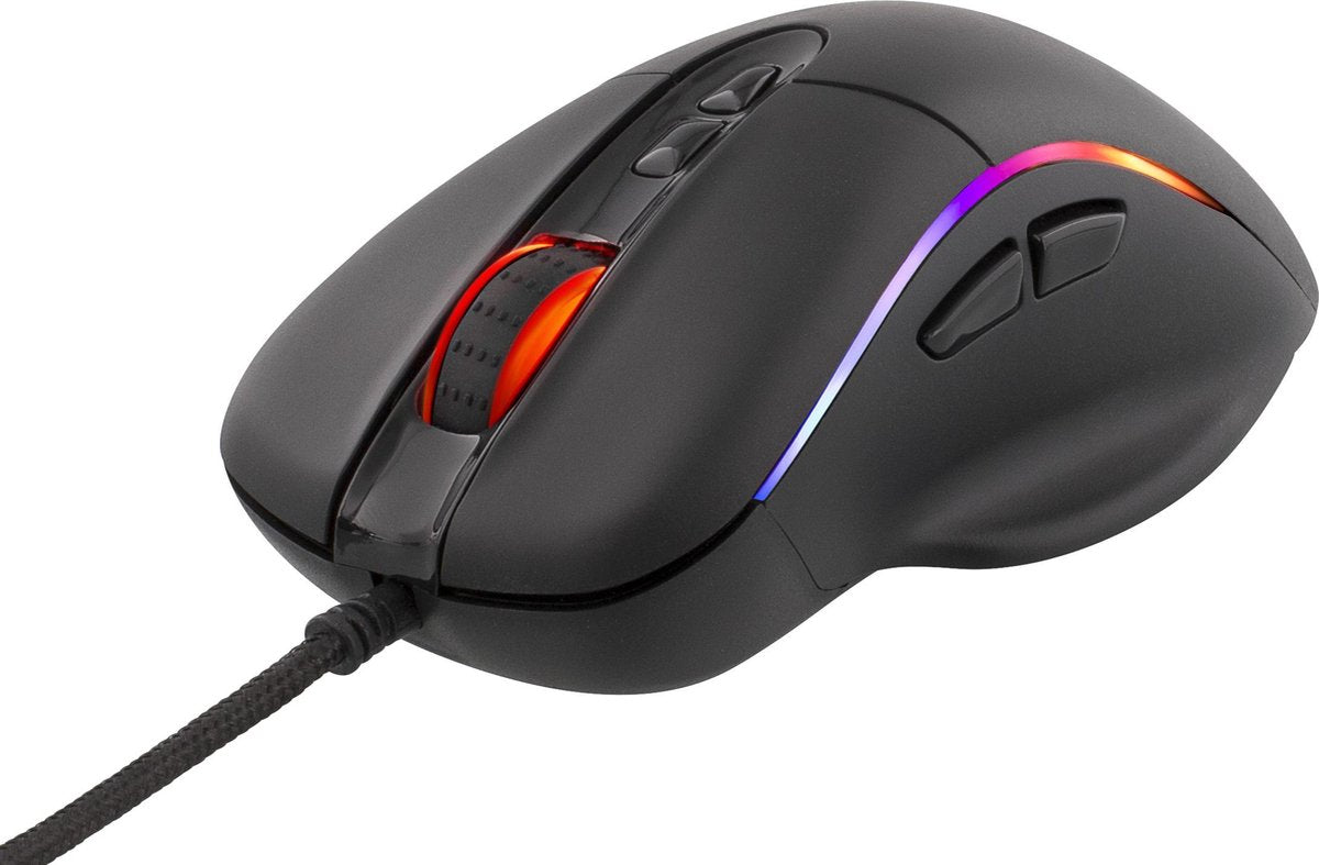 DELTACO GAMING GAM-019 optische USB gaming muis RGB verlichting 1000-4000 DPI met 7 knoppen