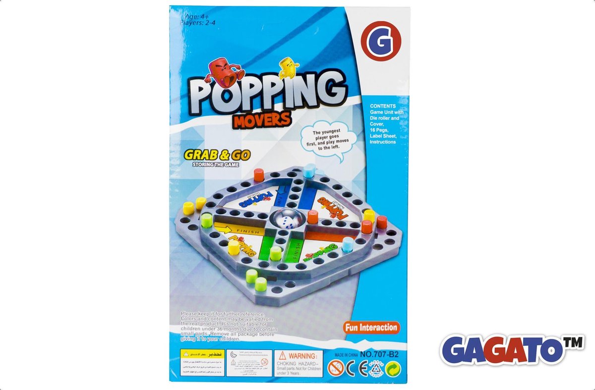 Popping Movers - Ludo Bordspel - Reisspel