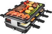 Gutos AONI Elektrische gourmet gourmetstel raclette-grill Rookloze grill Elektrische BBQ-grill met grilloppervlak met antiaanbaklaag