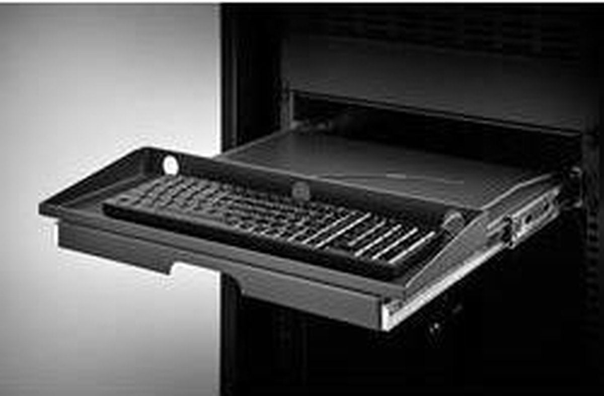 Renkforce RF-3429156 19 inch Patchkast-schuiflade 2 HE Uittrekbaar Geschikt voor kastdiepte: vanaf 500 mm Zwart