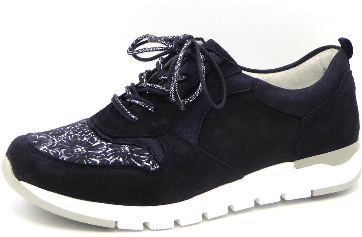 Waldläufer sneaker 90802-306-763 Blauw/combi - H-Petra wijdte H - Maat 4½