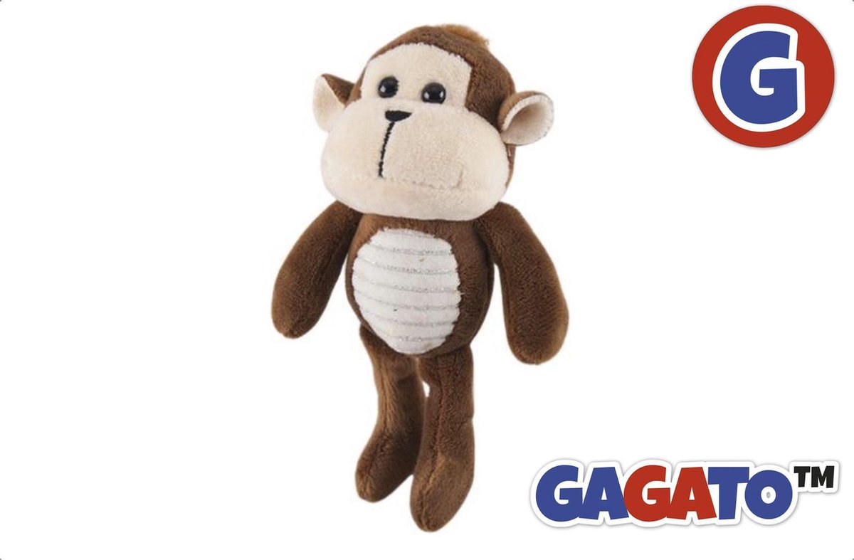 Knuffel Speelgoed Aap voor Sleutelhanger - Knuffeldier 16 cm