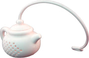 Thee-ei Theepotje voor losse thee - 2 stuks- kleur wit - Theefilter / Theezeef theepot