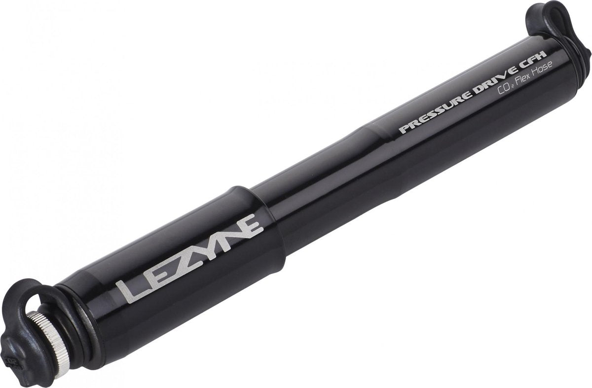 Lezyne Drive CFH - Minipomp + CO2 patroon - Aluminium - Presta/Schrader Ventiel - Zwart