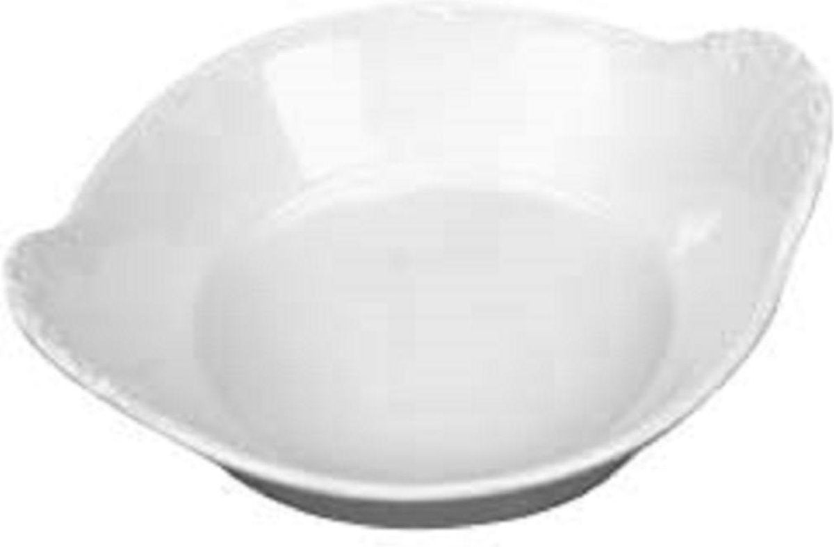 Mini Eierplat Wit D12xh2cm  - Porselein - (Set van 6)