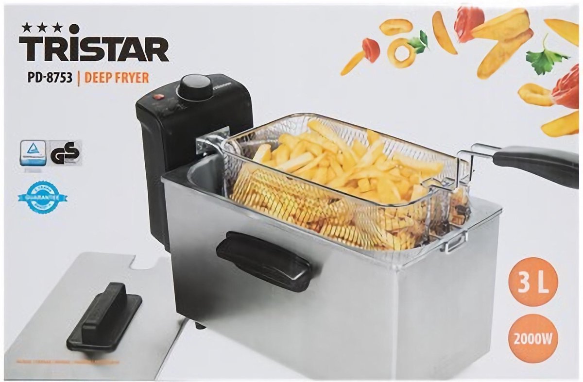 Tristar - Frituurpan - 3 Liter - 2000 Watt - RVS