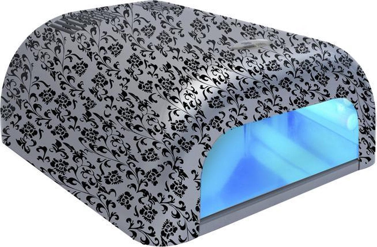 UV-lamp 36 watt baroc zilver - Nichelio - tunnellamp - verwijderbare bodem - gellamp - doorglamp gelnagels