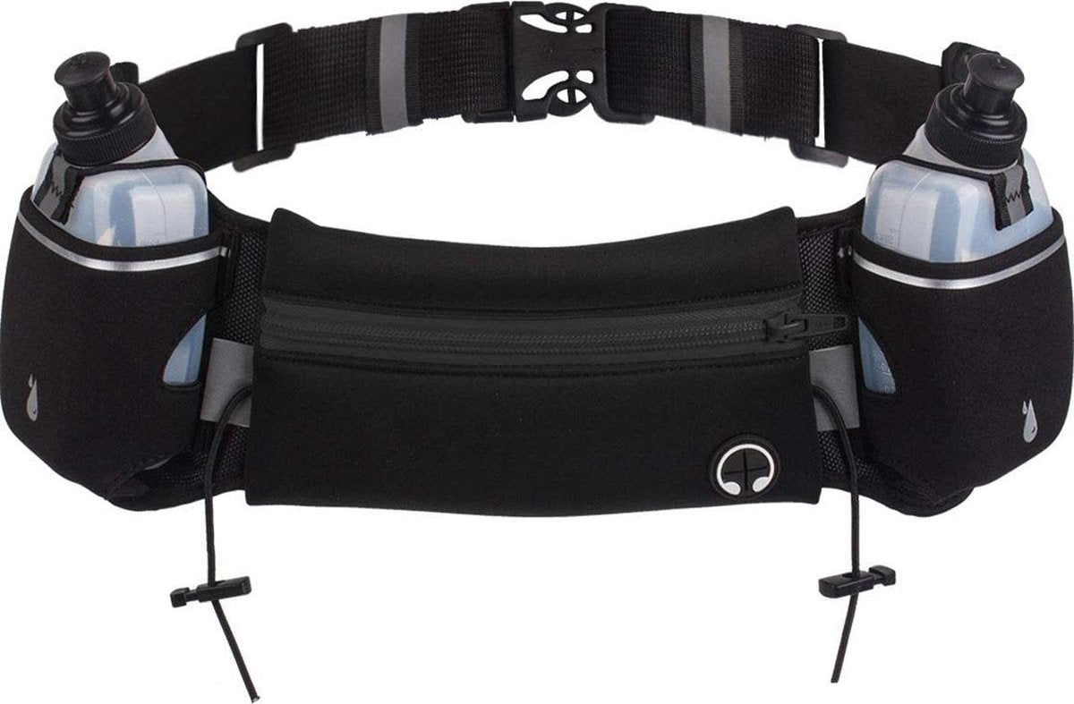 Drinkgordel Met 2 Drinkflessen - Hardloop Riem Band / Telefoon Sport Heupriem Met Bidons