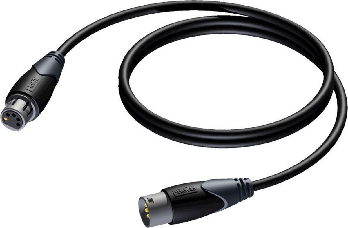 Procab CLD955 5-pins XLR (m) - 5-pins XLR (v) DMX kabel - 10 meter