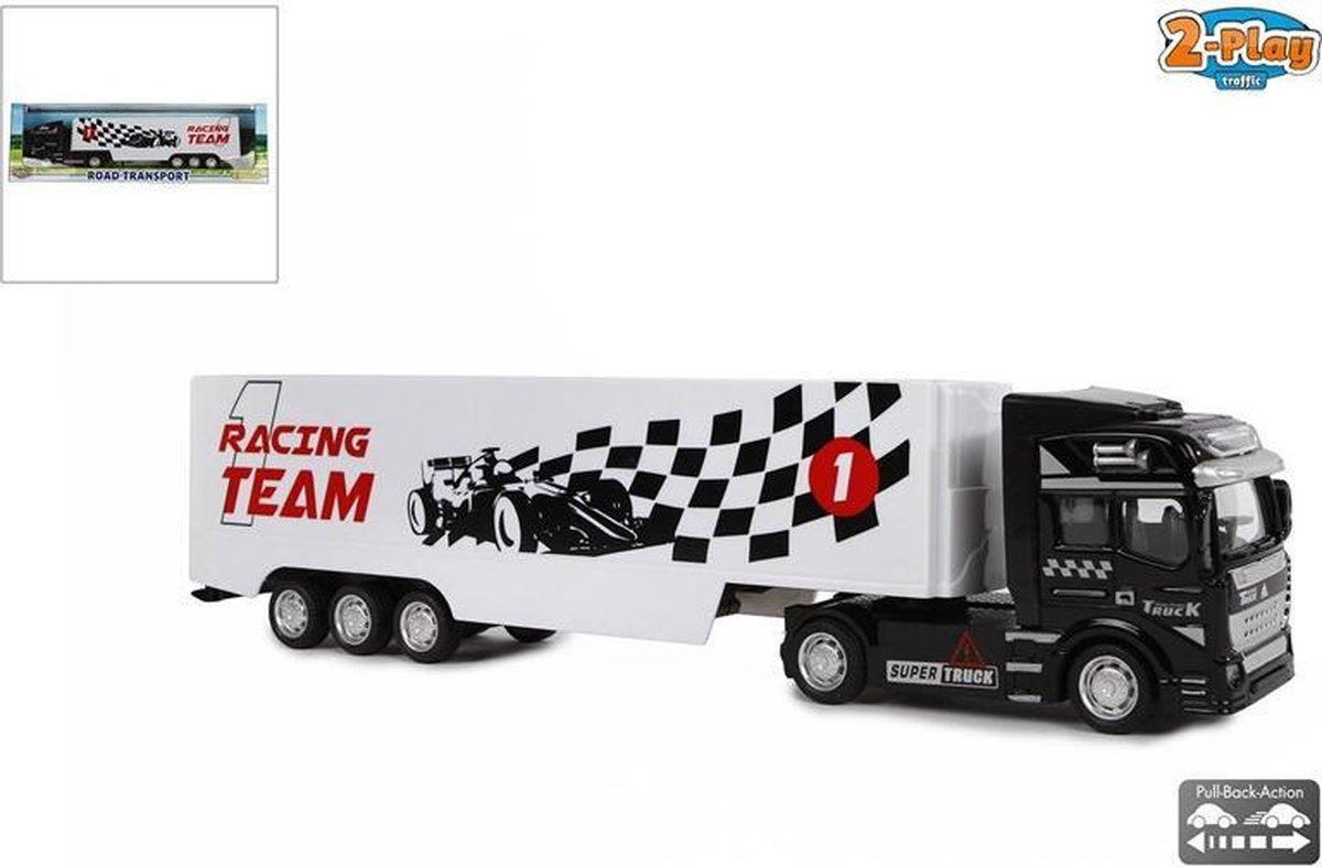 2-Play Vrachtwagen pb met oplegger: 31 cm