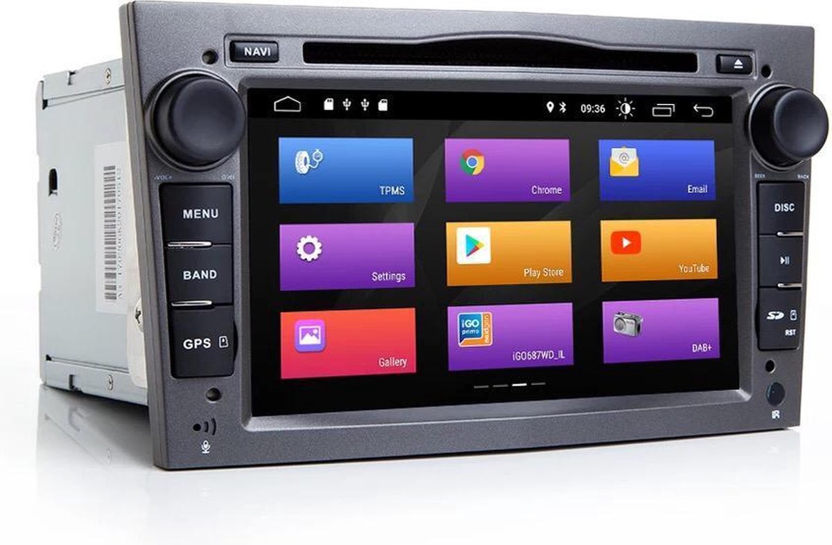 Opel (2002-2014) Android 10.0 navigatie 2GB+16GB DVD Speler Opel Corsa Astra Vectra Antara Vivaro Combo Meriva Zafira Signum Tigra Twintop GRIJS