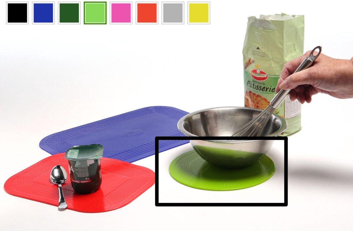 Antislipmat - Extra klein rond formaat 14 cm geel
