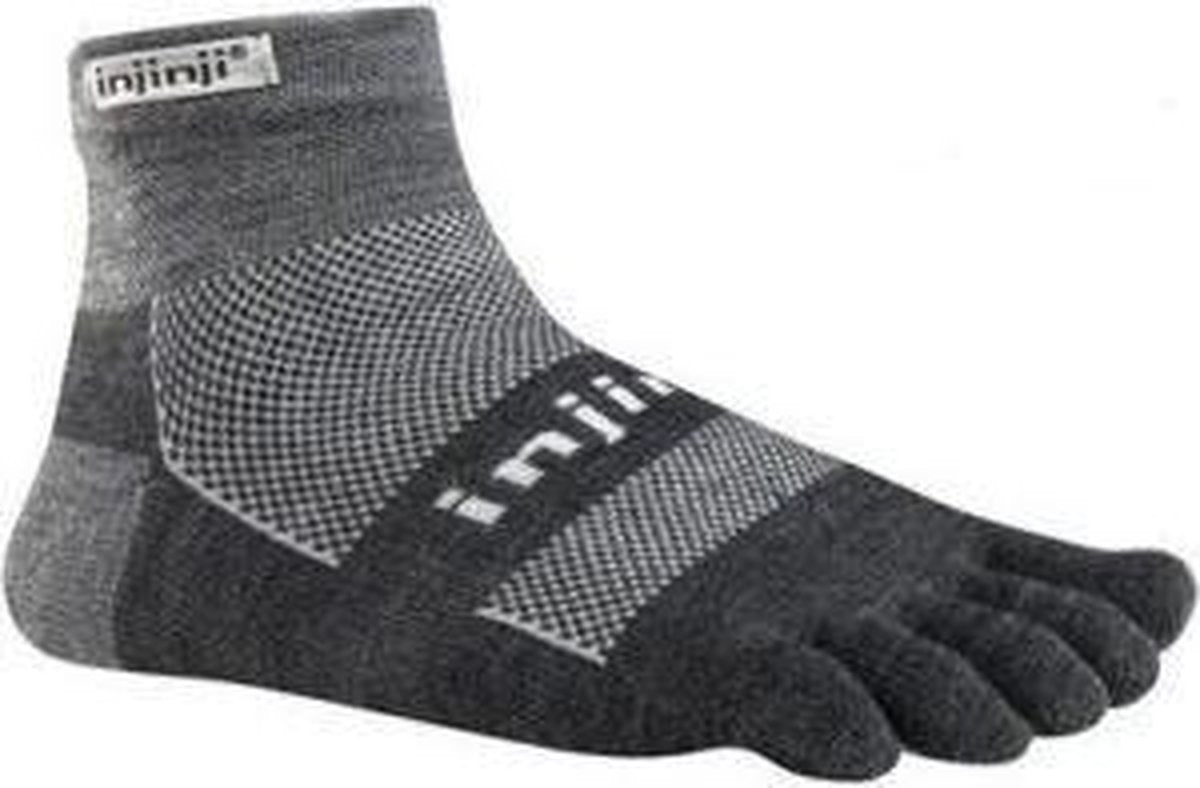 Injinji Outdoor Mitweight Mi-Crew Nüwool 223330 - Meerkleurig charcoal Unisex - S=37-40