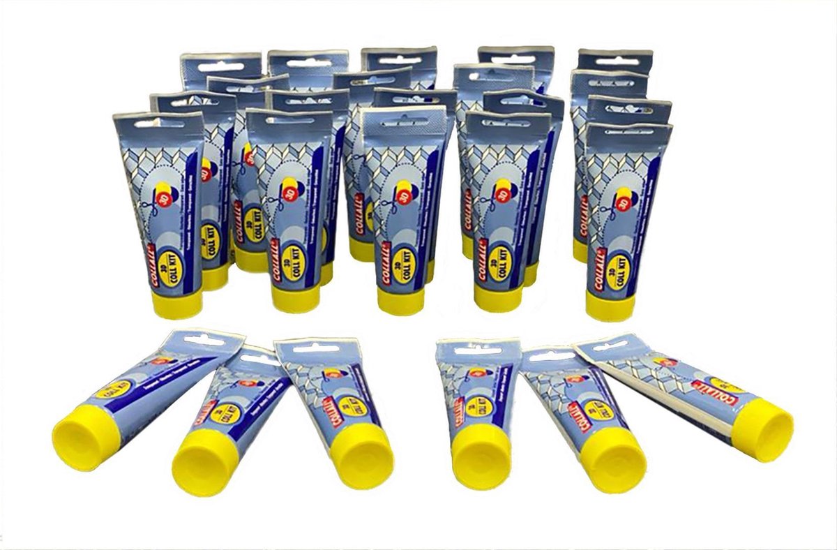 Collall / 3D-Kit Tube / Lijmtubes / Elastische vullende lijm / Reukloos / 25 stuks / 1 Doos