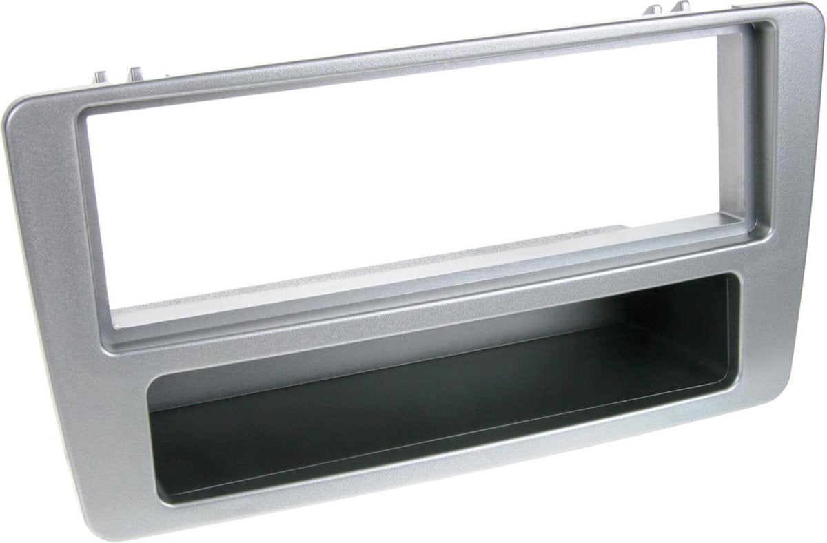 1-DIN Paneel met aflegbakje. Honda Civic 2001-2003 Kleur: Zilver