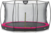 Trampoline EXIT Silhouette inground - ø366cm met veiligheidsnet - roze
