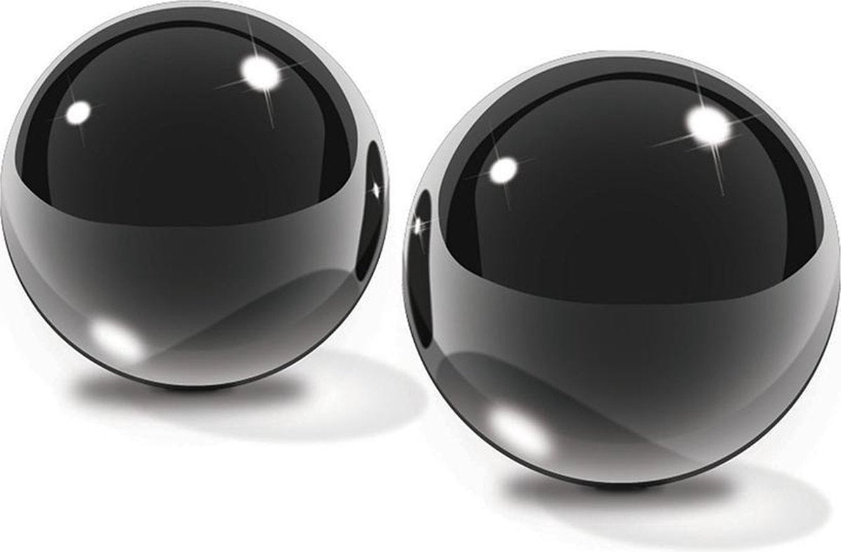 Fetish Fantasy Glass Ben Wa Balls - Vaginale Balletjes - Zwart