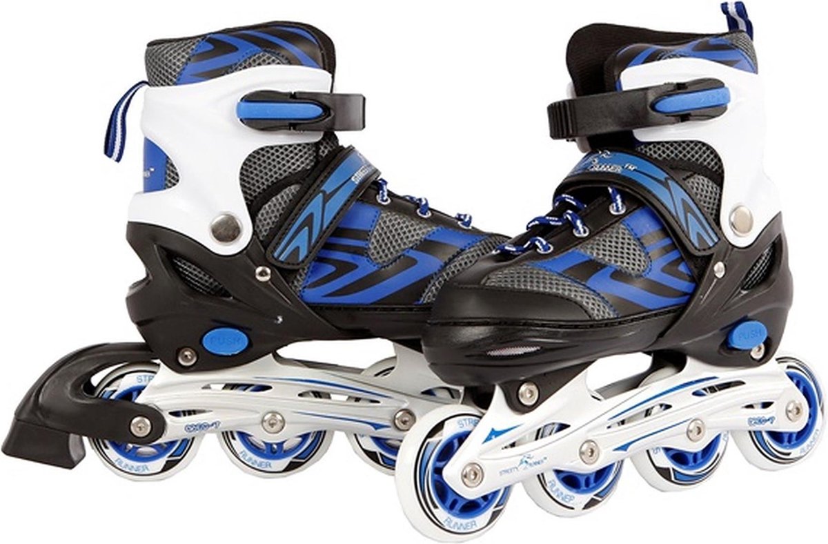 Inline Skates Blauw 34-37 - Skates Jongens Verstelbaar