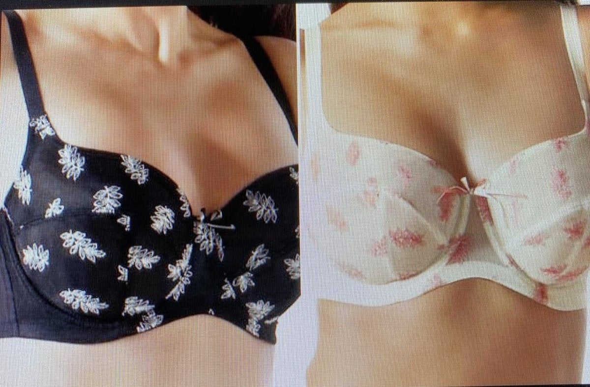 Panache Superbra Lingerie Tango Two Tone BH - underwired balconnet bra - ivory pink - maat F90